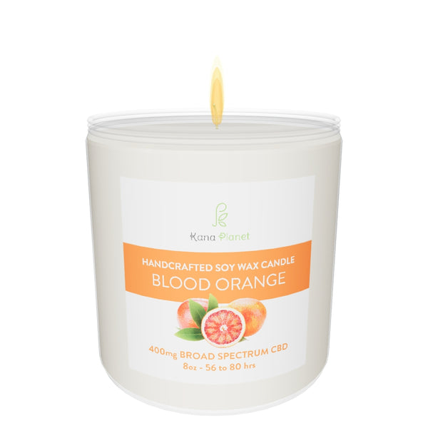 Kana Planet Handcrafted Soy Wax Candle - Blood Orange 8oz - 400mg