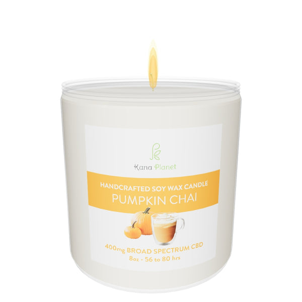 Kana Planet Handcrafted Soy Wax Candle - Pumpkin Chai 8oz - 400mg