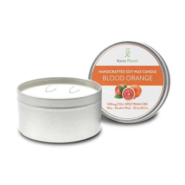 Kana Planet Handcrafted Soy Wax Candle - Blood Orange 10oz - 500mg