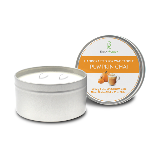 Kana Planet Handcrafted Soy Wax Candle - Pumpkin Chai 10oz - 500mg