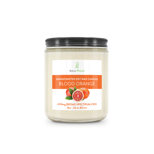 Kana Planet Handcrafted Soy Wax Candle - Blood Orange 8oz - 400mg